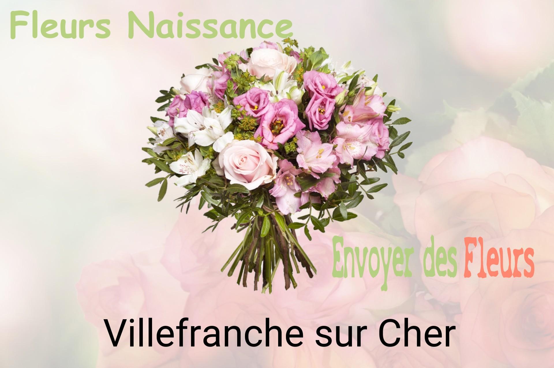 Bouquet de fleurs de naissance livré à Villefranche-sur-Cher