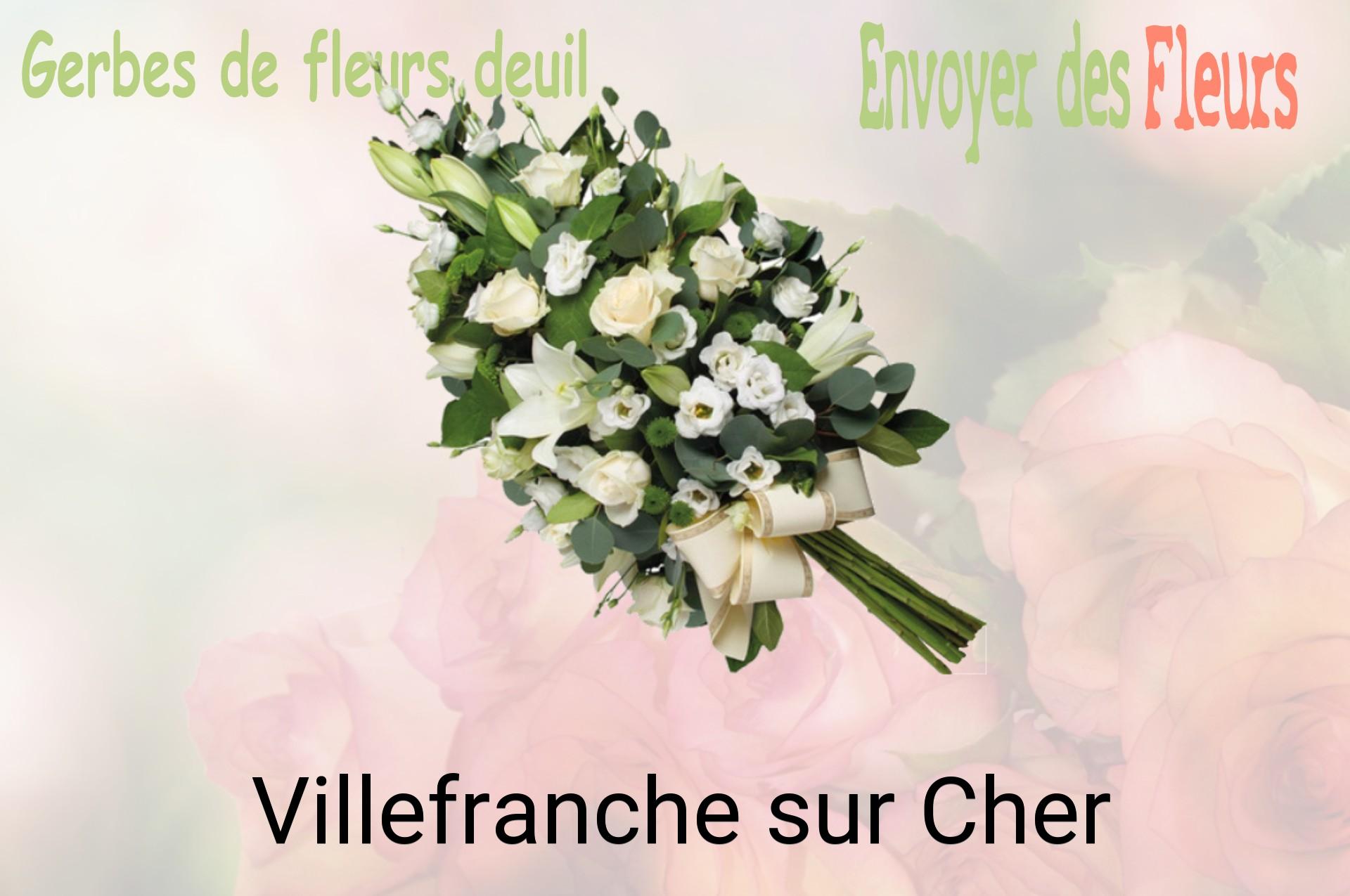 Gerbe de fleurs de deuil livrée à Villefranche-sur-Cher